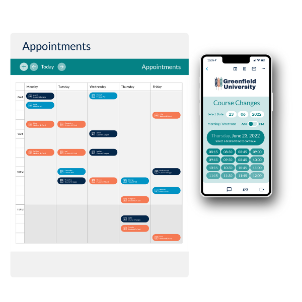 appointments can be easily booked by customers using their mobile device 