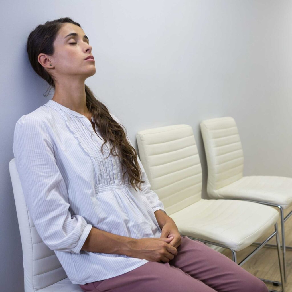 woman waiting for service at university reproductive associates
